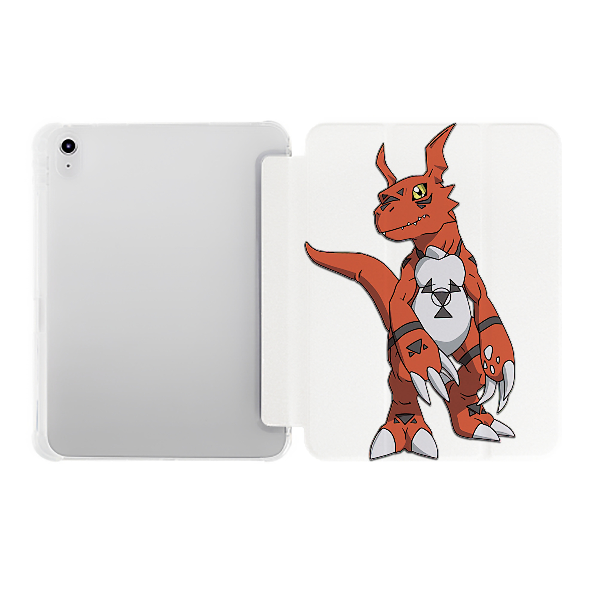 （画像用） Digimon デジタルモンスター/デジモン IPad ケース ペン収納付き 三つ折りスタンド PUレザー×シリコン 対応機種9.5/10.5/10.9インチ